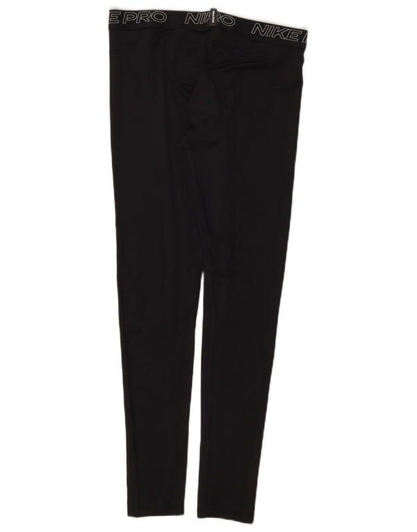 Nike Mens Dri Fit Graphic Leggings Large Black Polyester