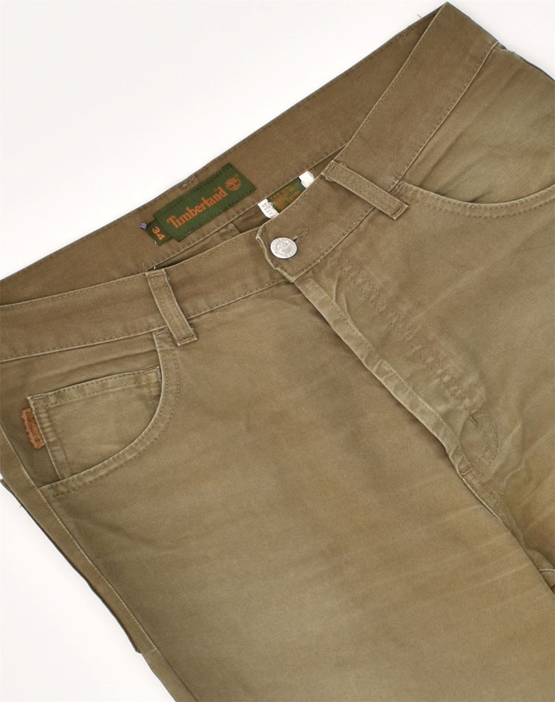 TIMBERLAND Mens Straight Casual Trousers  W34 L28 Khaki Cotton | Vintage Timberland | Thrift | Second-Hand Timberland | Used Clothing | Messina Hembry 