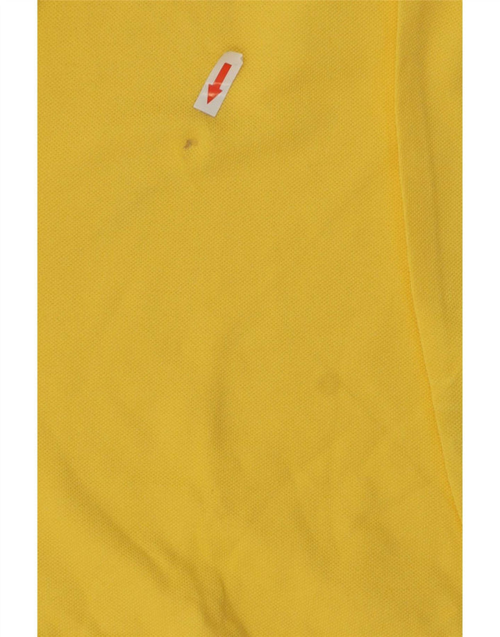 Lotto Mens Polo Shirt Large Yellow Cotton