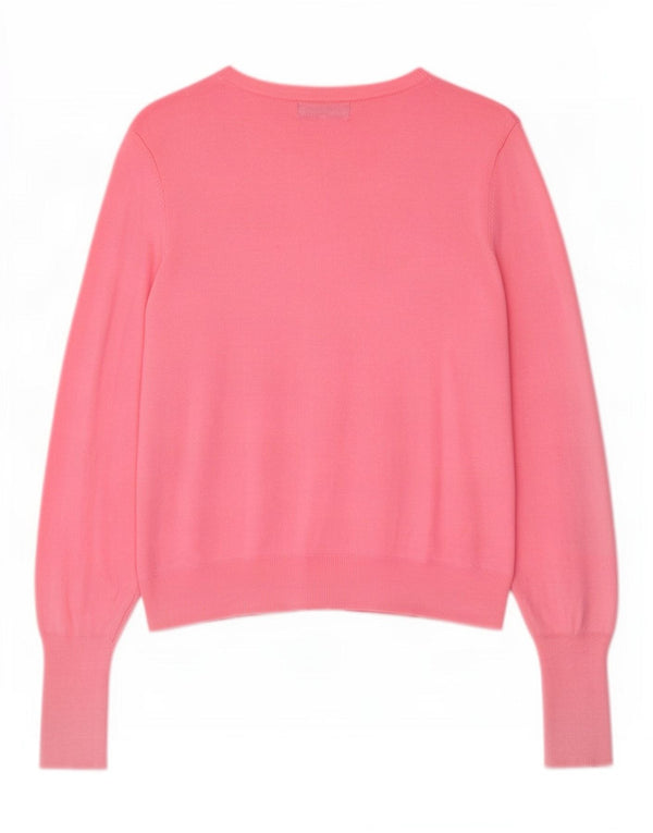 Marks & Spencer Womens Cardigan Sweater UK 16 Large Pink Viscose