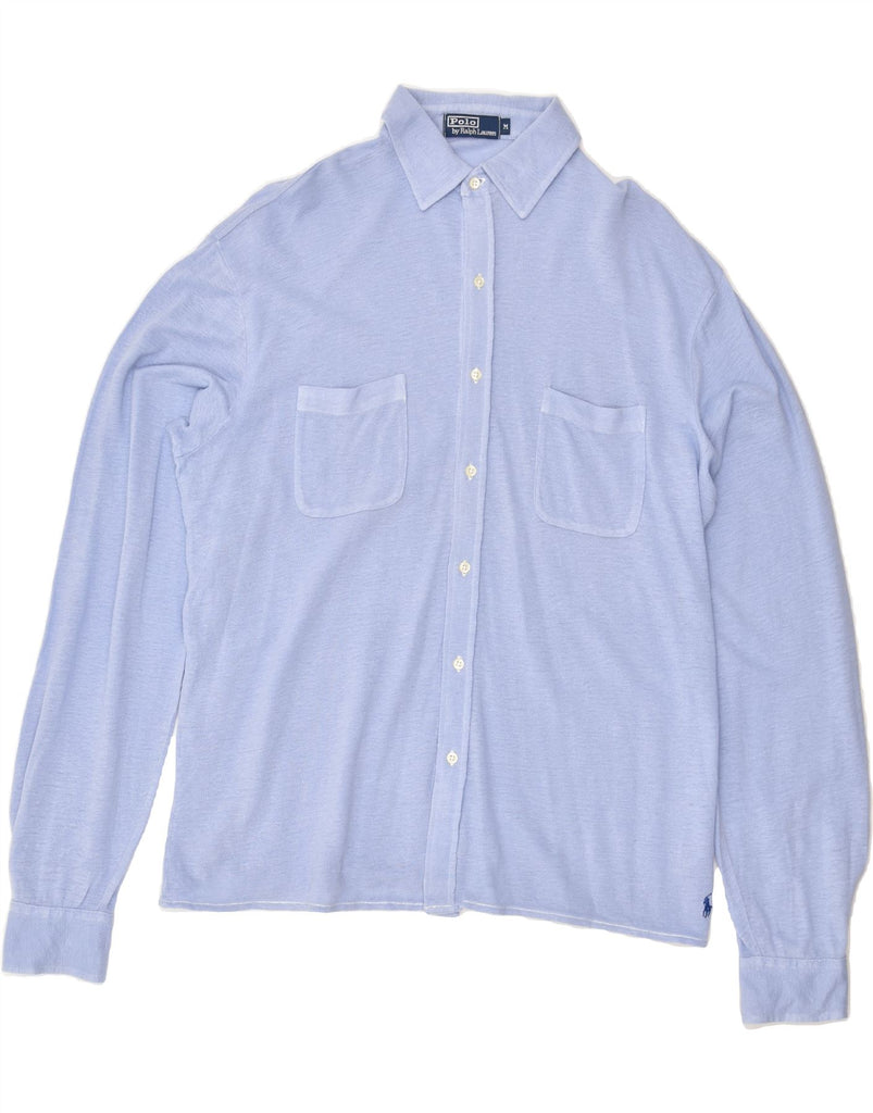 POLO RALPH LAUREN Mens Shirt Medium Blue Cotton | Vintage Polo Ralph Lauren | Thrift | Second-Hand Polo Ralph Lauren | Used Clothing | Messina Hembry 