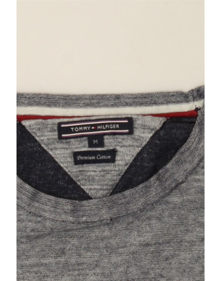 TOMMY HILFIGER Womens Crew Neck Jumper Sweater UK 14 Medium Blue Striped Vintage Tommy Hilfiger and Second-Hand Tommy Hilfiger from Messina Hembry 