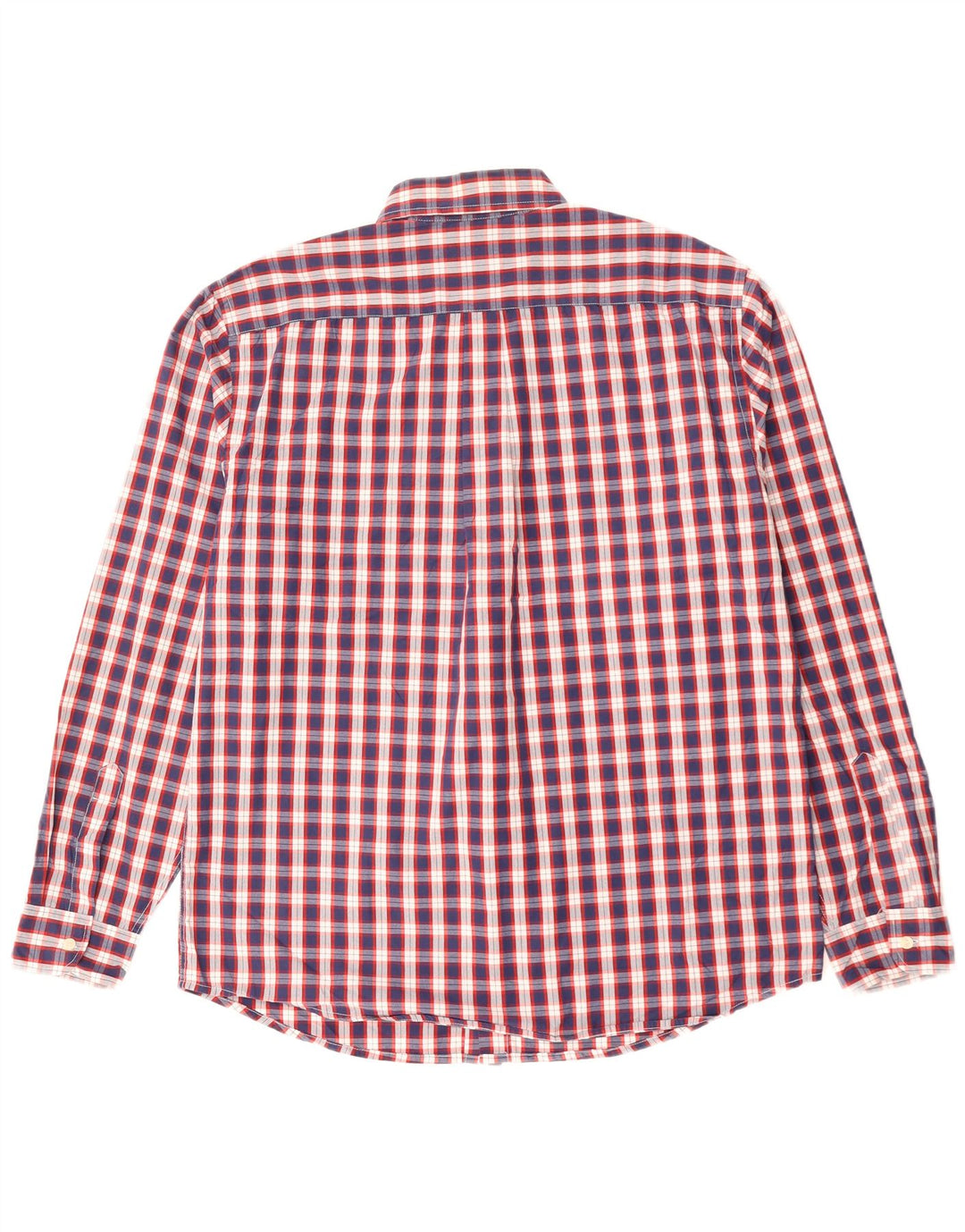 DOCKERS Mens Shirt Large Navy Blue Check Cotton