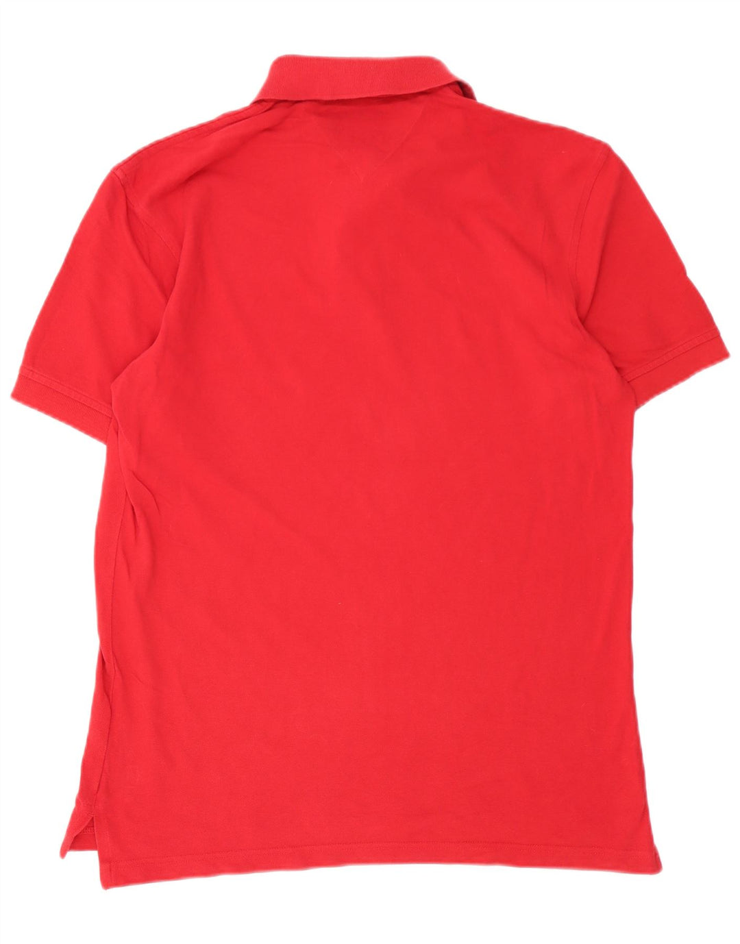 Tommy Hilfiger Mens Regular Fit Polo Shirt Large Red Cotton