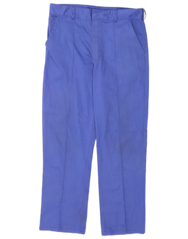 Dickies Mens Straight Cargo Trousers W36 L30 Blue Polyester