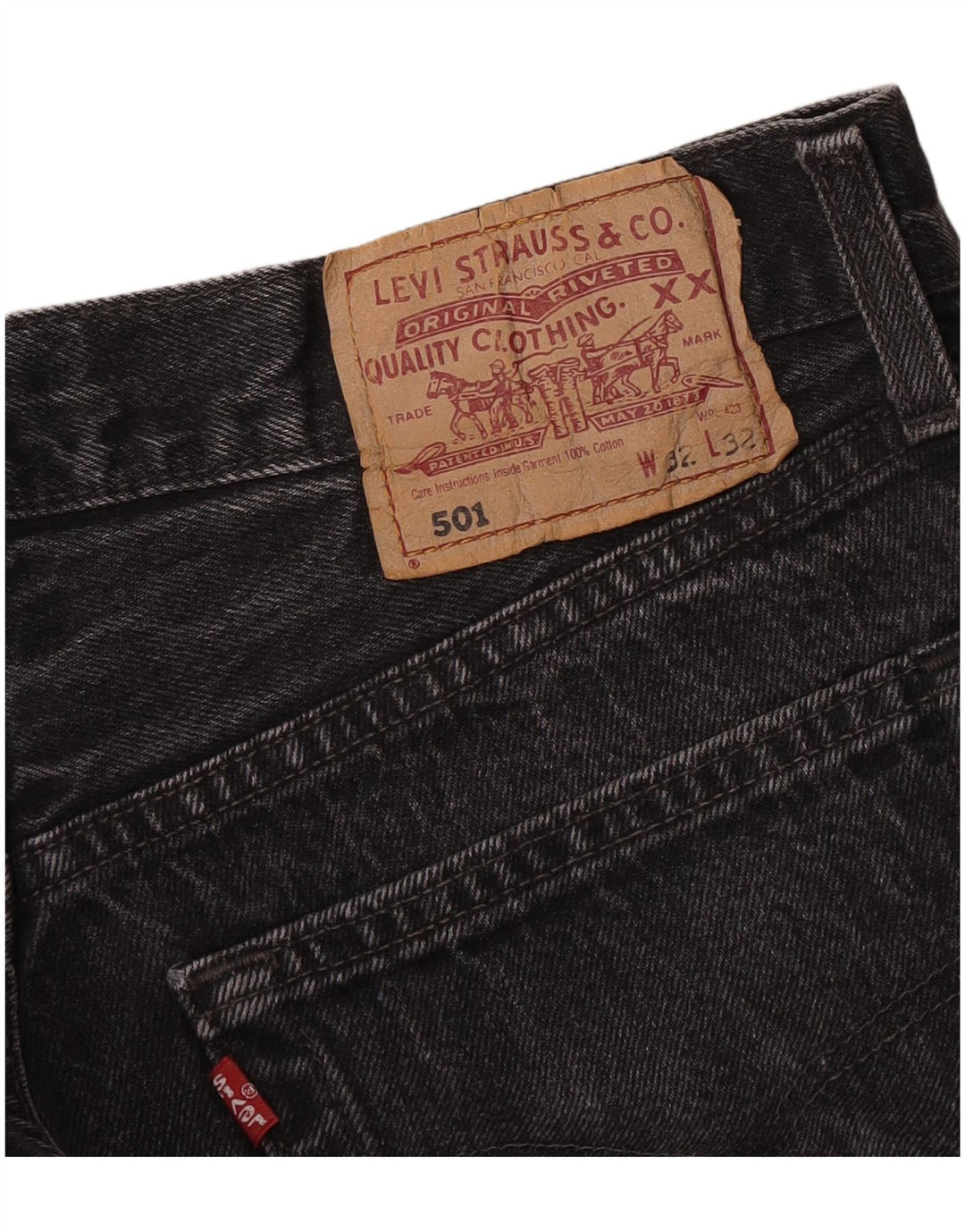 Levi's Mens 501 Straight Jeans W32 L32 Grey