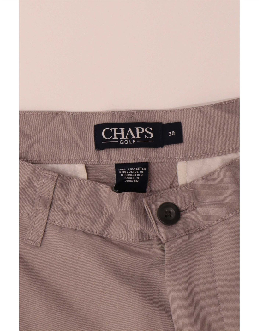 Chaps Mens Chino Shorts W30 Medium Grey Polyester