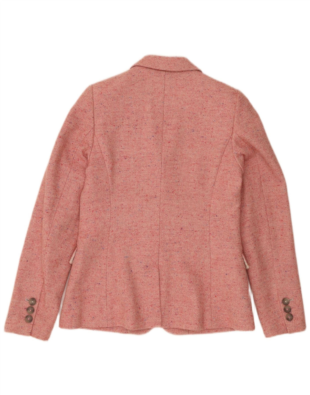 Joules Womens 2 Button Blazer Jacket UK 8 Small Pink Flecked Wool