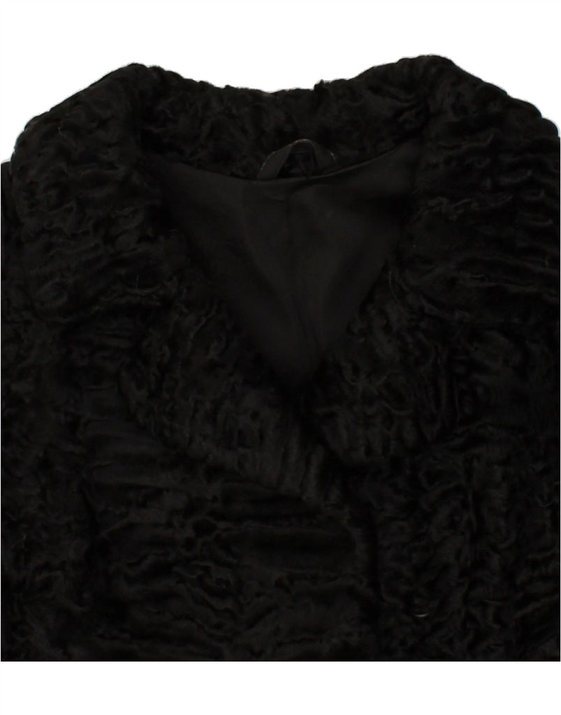 VINTAGE Womens Overcoat UK 12 Medium Black | Vintage Vintage | Thrift | Second-Hand Vintage | Used Clothing | Messina Hembry 