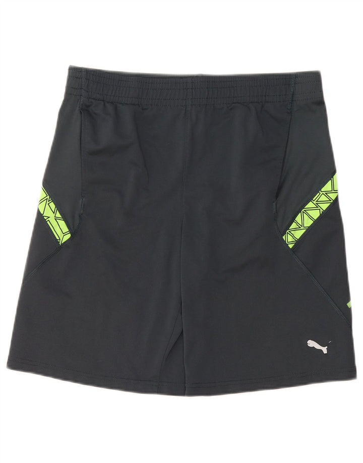 PUMA Womens Sport Shorts US 14/16 Large Grey Geometric Polyester
