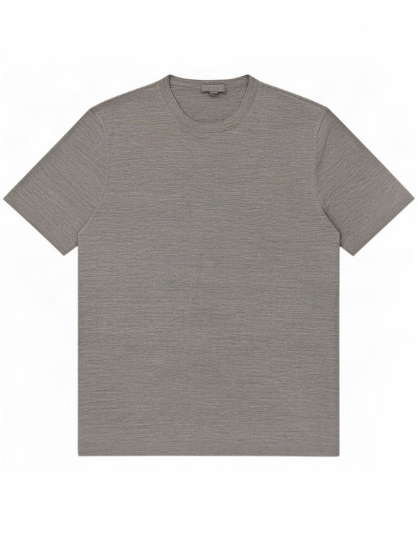 Cos Mens T-Shirt Top Medium Grey Flecked Silk