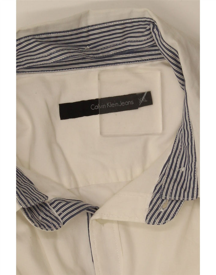 Calvin Klein Jeans Mens Shirt 2XL White