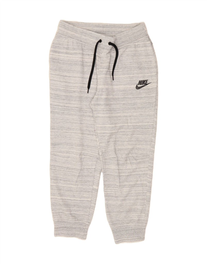 NIKE Mens Tracksuit Trousers Joggers Medium  Grey Pinstripe Cotton Vintage Nike and Second-Hand Nike from Messina Hembry 