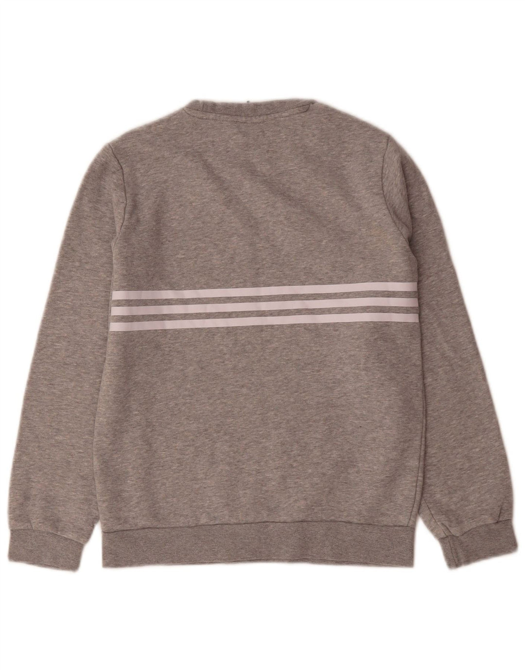 ADIDAS Boys Graphic Sweatshirt Jumper 11-12 Years Grey Cotton
