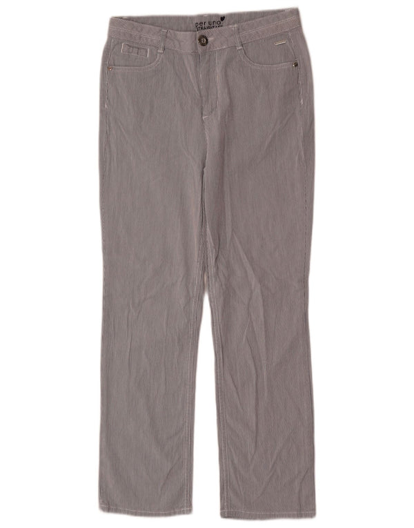 Marks & Spencer Womens Casual Trousers UK 10 Small W28 L26 Navy Blue