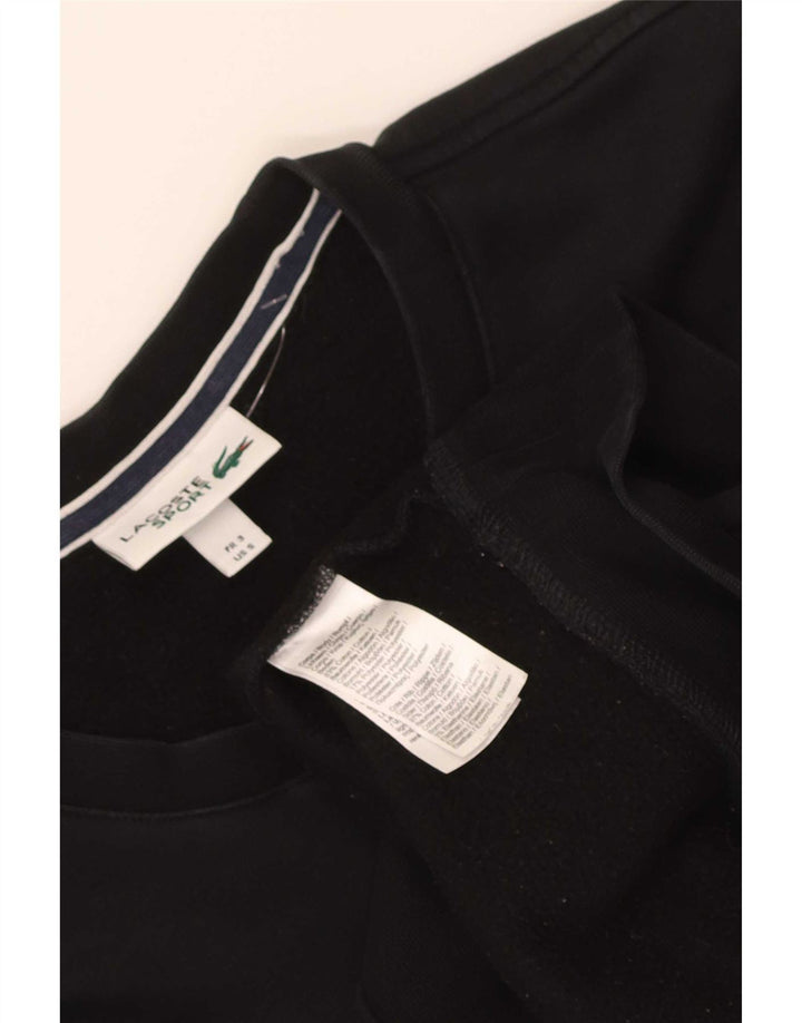Lacoste Womens Regular Fit Sweatshirt Jumper Size 3 Small Black Cotton