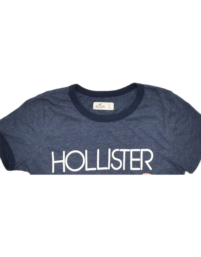 HOLLISTER Mens Graphic T-Shirt Top Small Blue Cotton Classic | Vintage | Thrift | Second-Hand | Used Clothing | Messina Hembry 