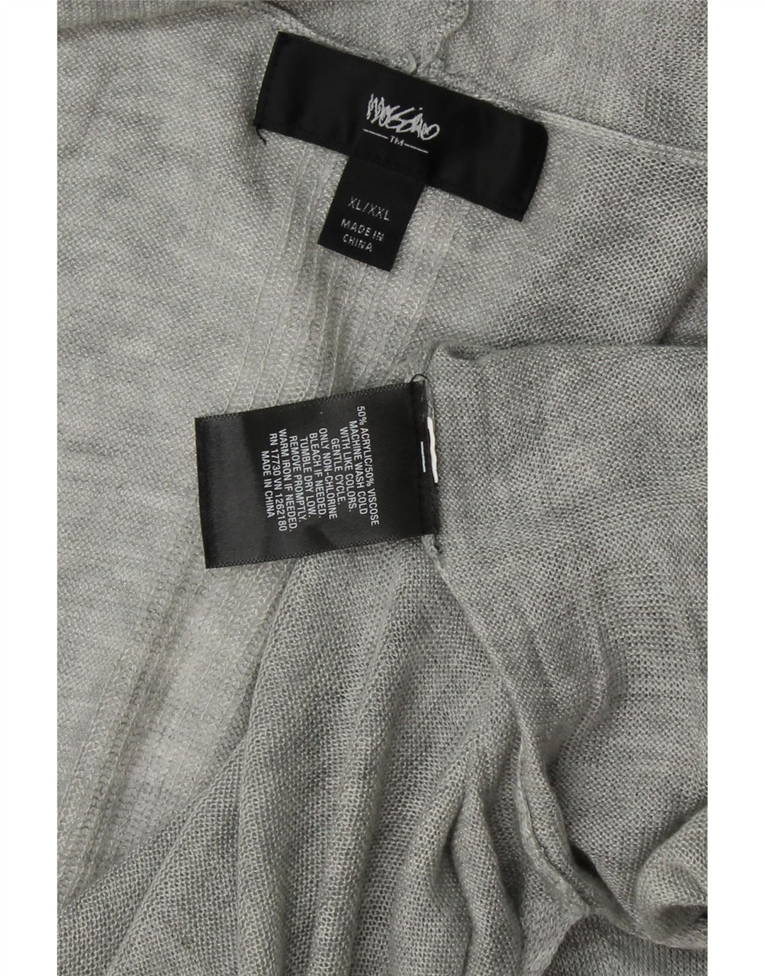 MOSSIMO Womens Longline Open Cardigan Sweater UK 18 XL Grey Acrylic Vintage Mossimo and Second-Hand Mossimo from Messina Hembry 