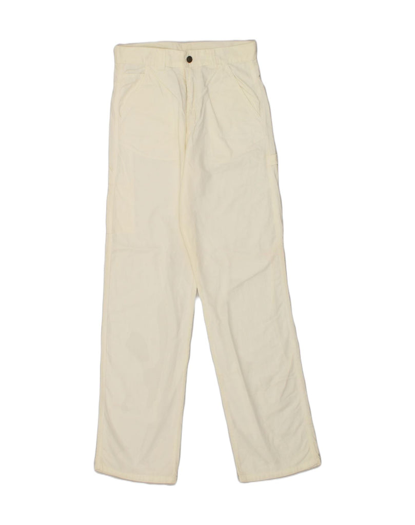 BENETTON Womens Straight Chino Trousers IT 42 Medium W30 L33 White Cotton | Vintage Benetton | Thrift | Second-Hand Benetton | Used Clothing | Messina Hembry 