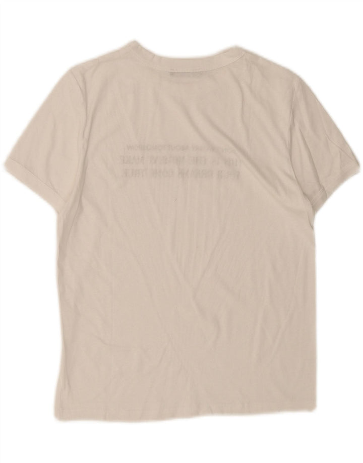 ZARA Womens Graphic T-Shirt Top UK 12 Medium White Vintage Zara and Second-Hand Zara from Messina Hembry 