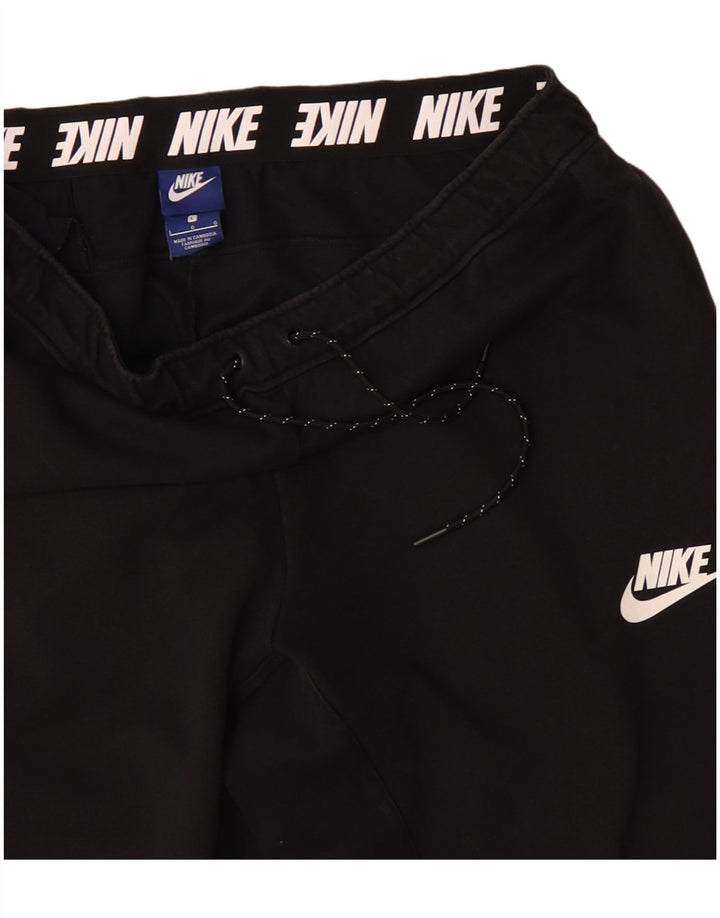 Nike Mens Tracksuit Trousers Joggers Large Black Cotton
