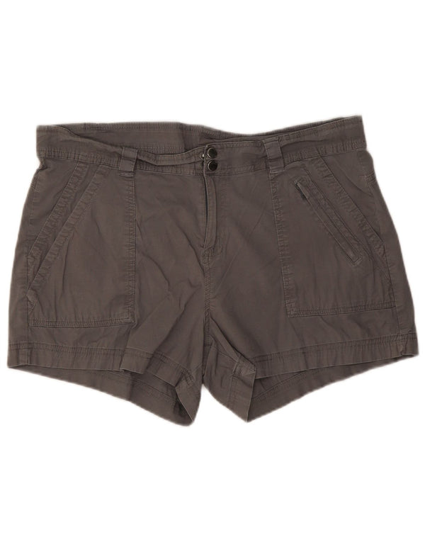 Mountain Warehouse Womens Casual Shorts UK 16 Large W34 Grey Cotton