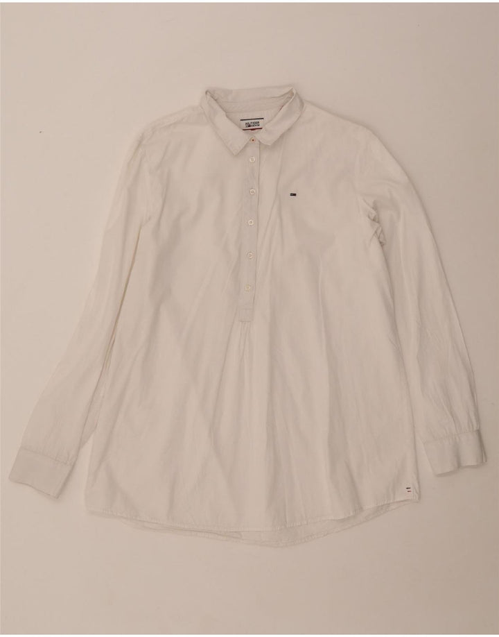 Tommy Hilfiger Womens Pullover Shirt UK 16 Large White