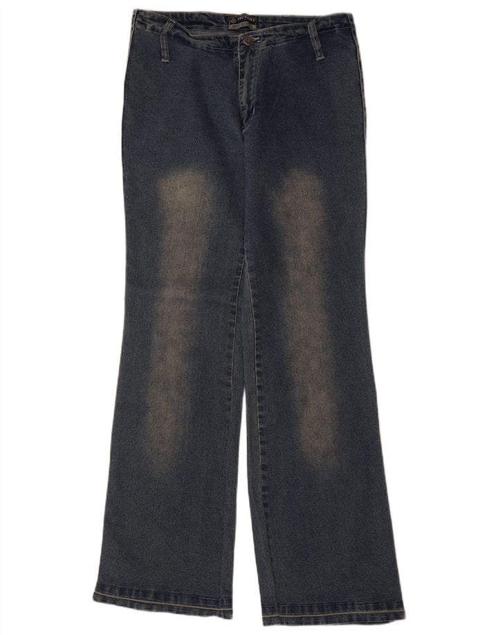 Victory Womens Wide Leg Jeans W30 L31 Blue Polyester