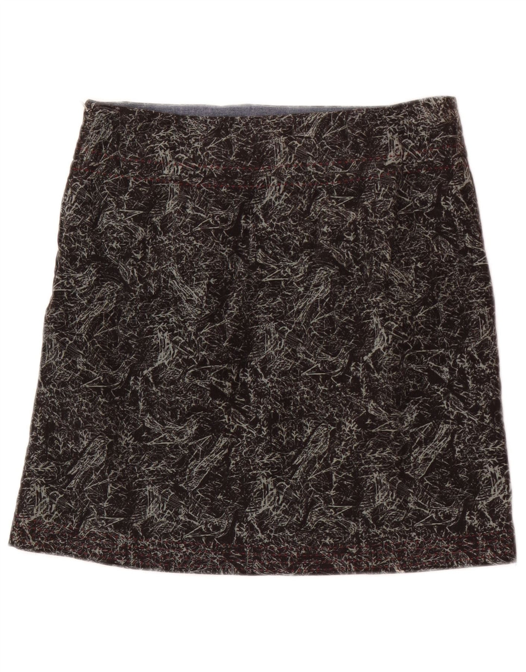 White Stuff Womens Abstract Pattern Corduroy Mini Skirt UK 8 Small W28 Grey