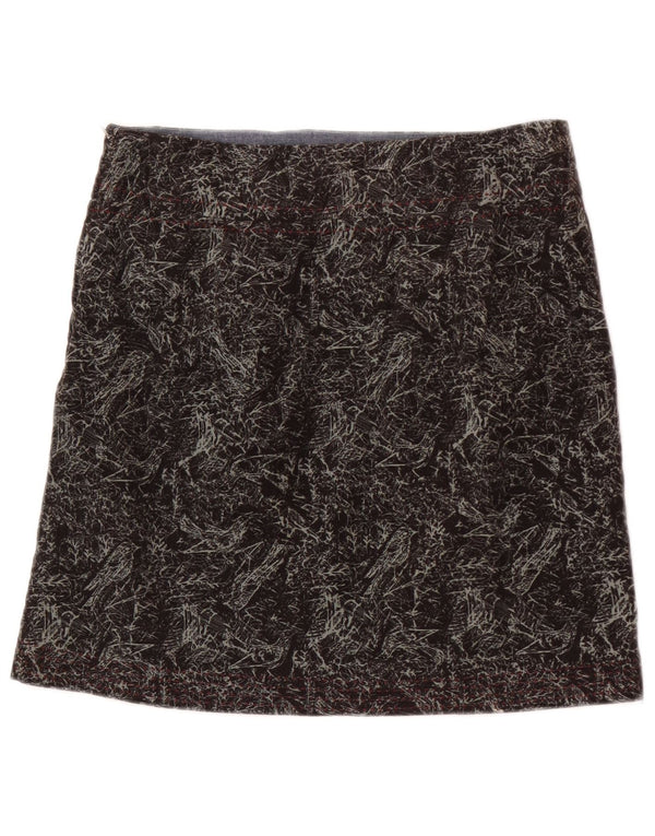 White Stuff Womens Abstract Pattern Corduroy Mini Skirt UK 8 Small W28 Grey