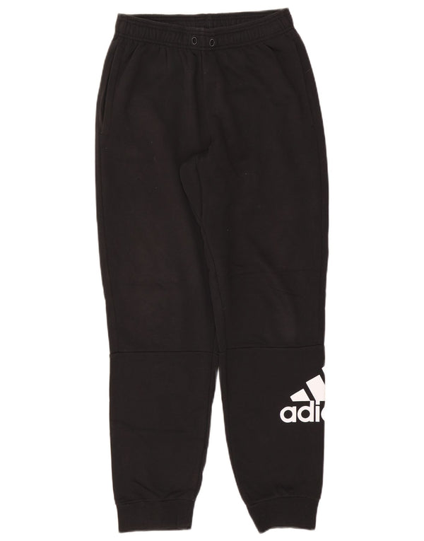 Adidas Mens Graphic Tracksuit Trousers Joggers Small Black Cotton