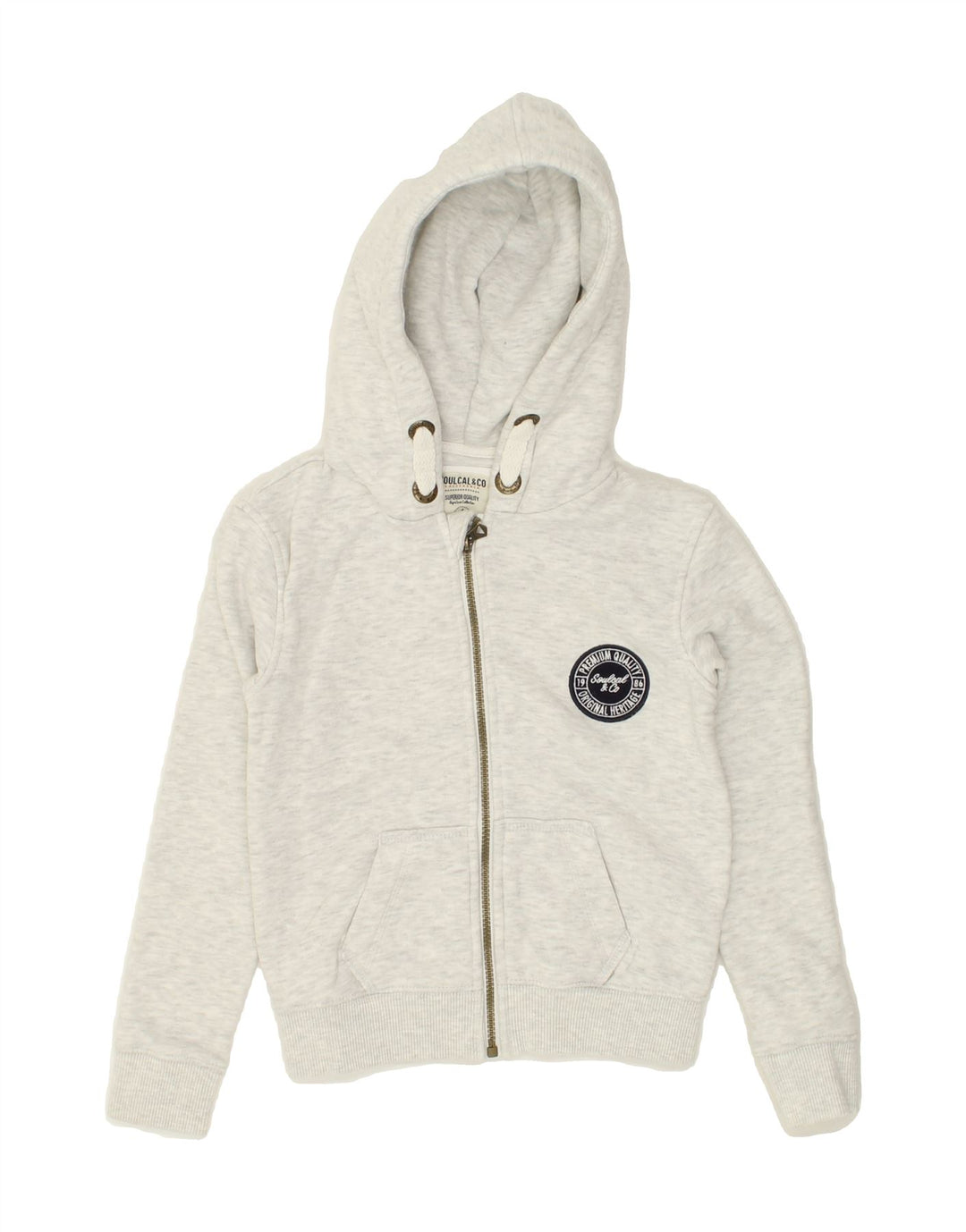 SOULCAL&CO Boys Zip Hoodie Sweater 7-8 Years Grey Cotton Vintage SOULCAL&CO and Second-Hand SOULCAL&CO from Messina Hembry 