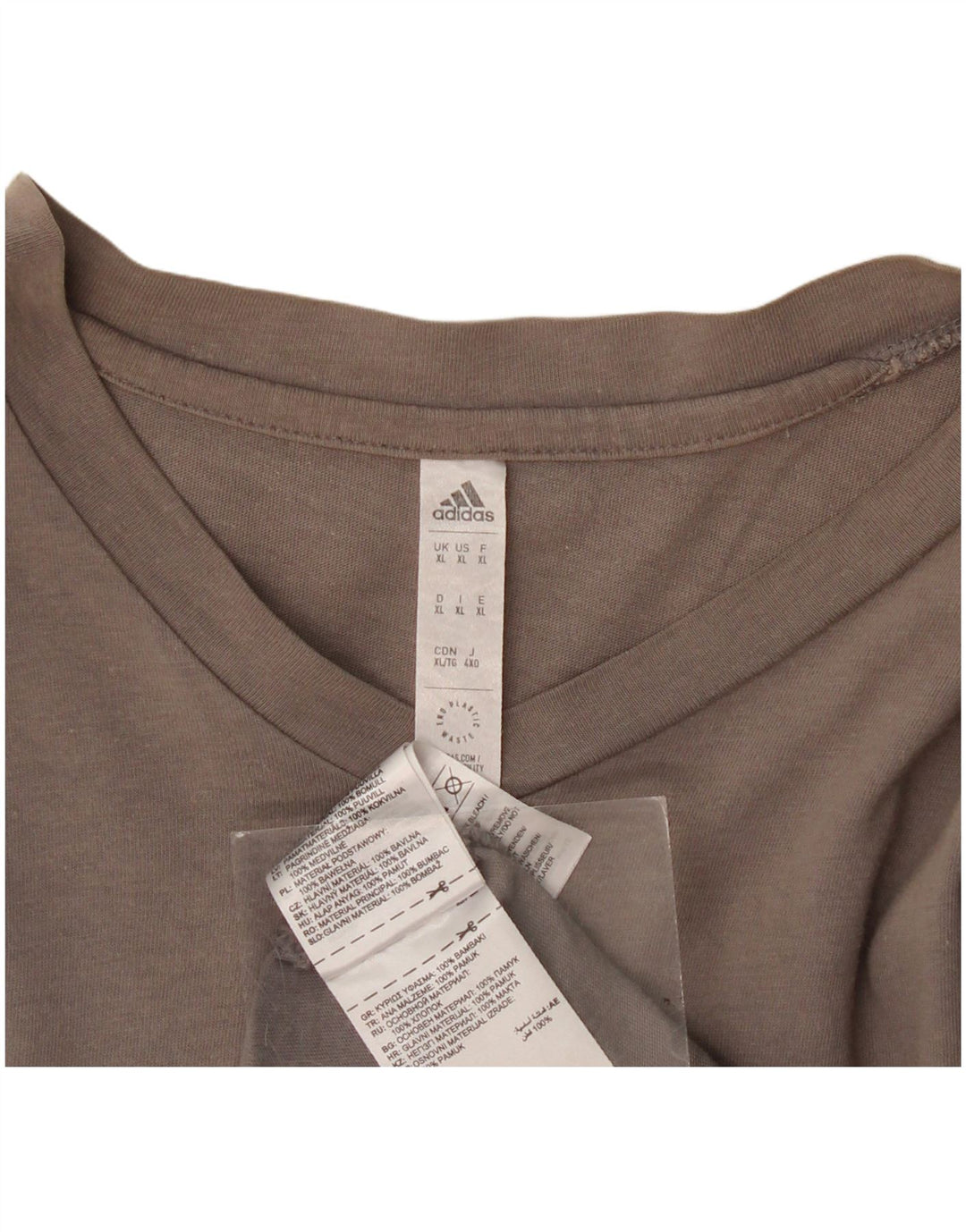 Adidas Mens T-Shirt Top XL Grey Cotton