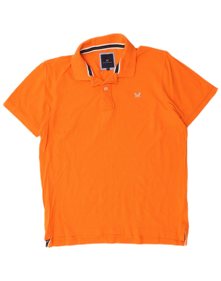 FAT FACE Mens Polo Shirt XL Orange Cotton