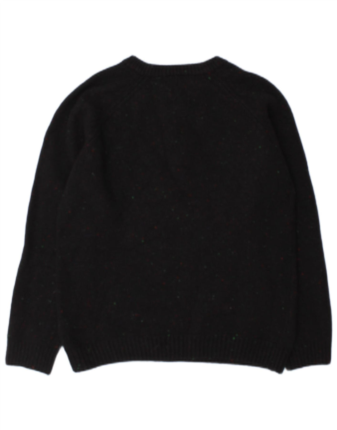 Carhartt Womens Crew Neck Jumper Sweater UK 14 Medium Black Flecked Wool