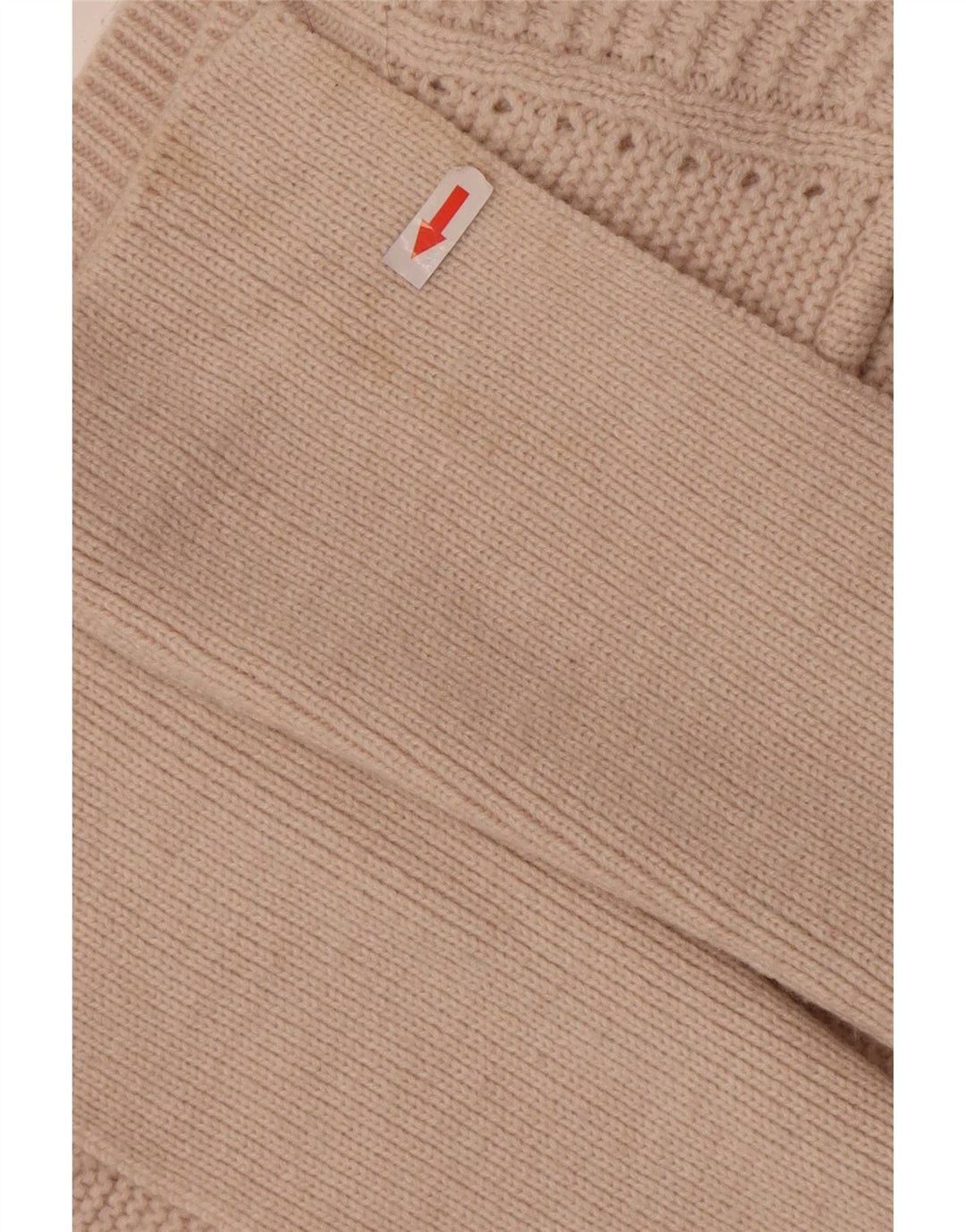 Marks & Spencer Womens Open Cardigan Sweater UK 16 Large Beige Acrylic