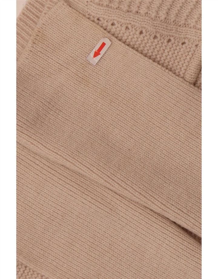 Marks & Spencer Womens Open Cardigan Sweater UK 16 Large Beige Acrylic