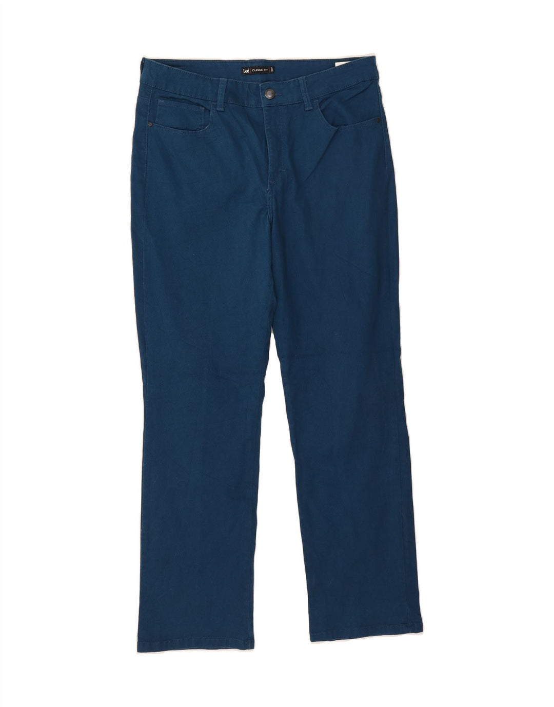 LEE Womens Classic Fit Casual Trousers W34 L30 Navy Blue Vintage Lee and Second-Hand Lee from Messina Hembry 