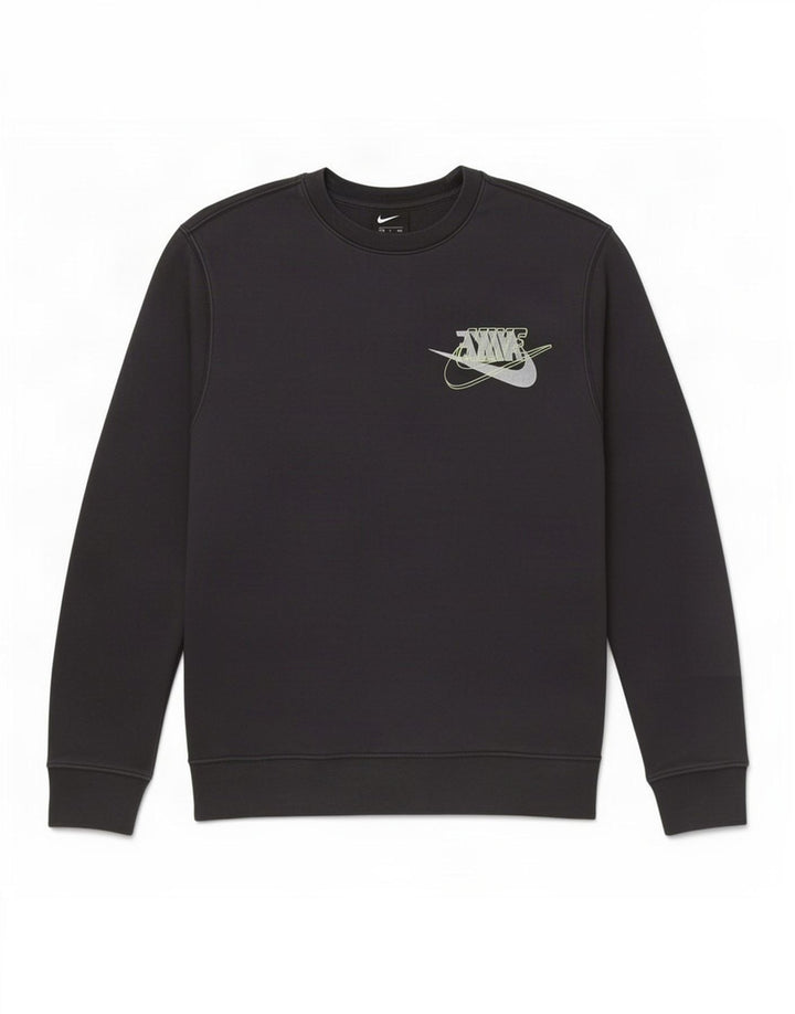 Nike Mens Graphic Sweatshirt Jumper Small Black Cotton