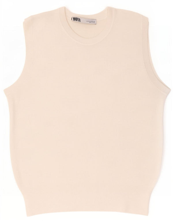 Zara Womens Vest Tank Top UK 12 Medium White Viscose
