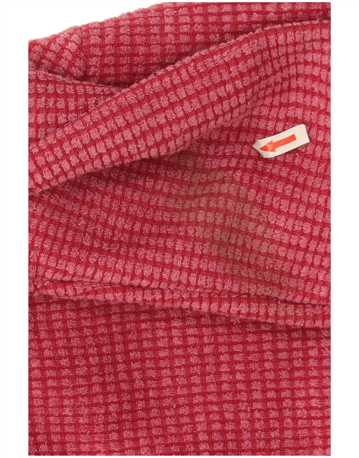 Weird Fish Womens Oversized Tracksuit Top Jacket UK 10 Small Red Polyester