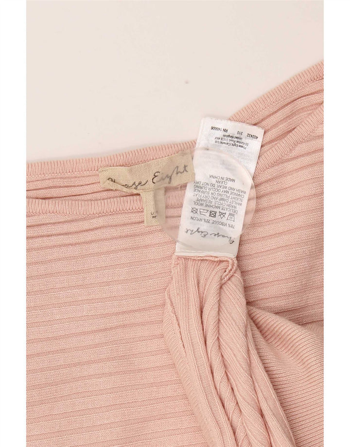 Phase Eight Womens Boat Neck Jumper Sweater UK 14 Medium Pink Viscose