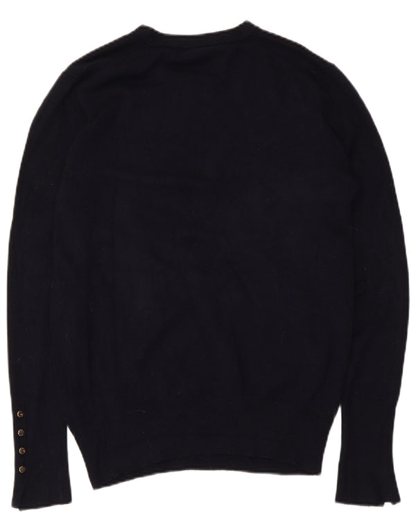 Zara Womens Crew Neck Jumper Sweater UK 18 XL Navy Blue