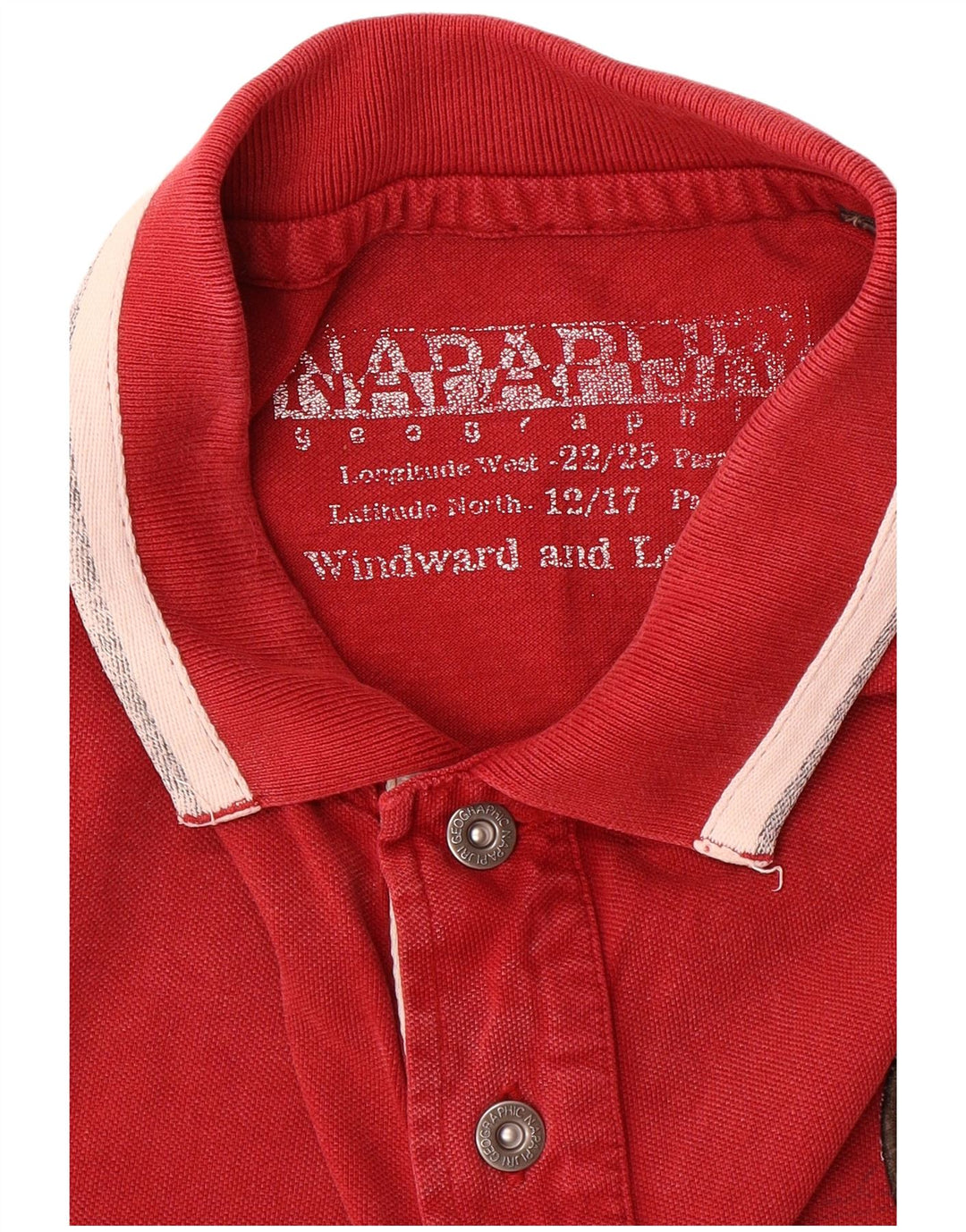 NAPAPIJRI Mens Geographic Polo Shirt Medium Red