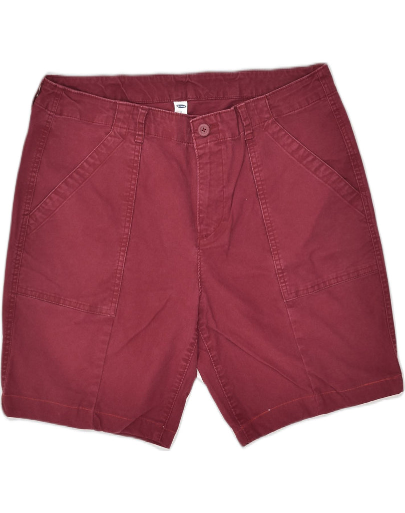 OLD NAVY Womens Chino Shorts US 12 Large W34 Burgundy Cotton | Vintage Old Navy | Thrift | Second-Hand Old Navy | Used Clothing | Messina Hembry 