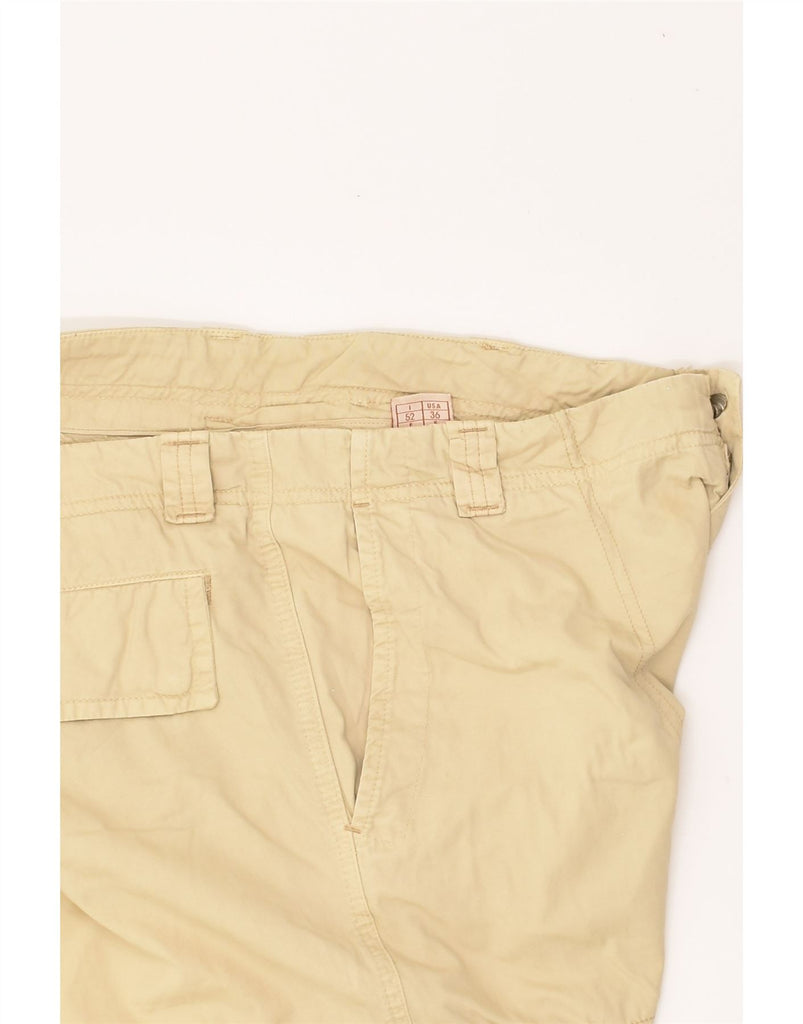 VINTAGE Mens Straight Cargo Trousers W36 L31  Beige Cotton | Vintage Vintage | Thrift | Second-Hand Vintage | Used Clothing | Messina Hembry 