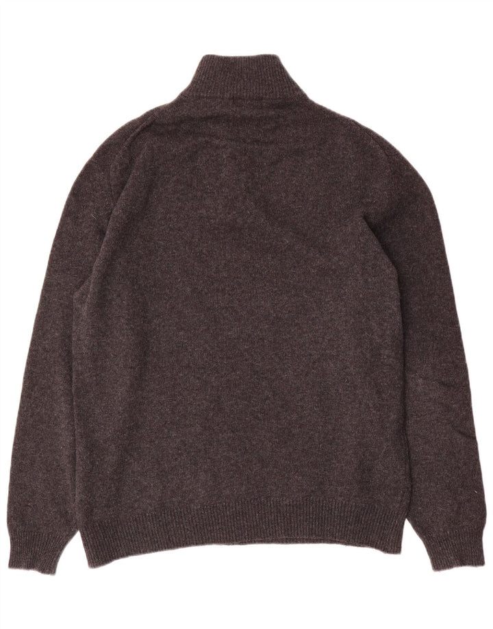Fila Mens Zip Neck Jumper Sweater Medium Grey Wool