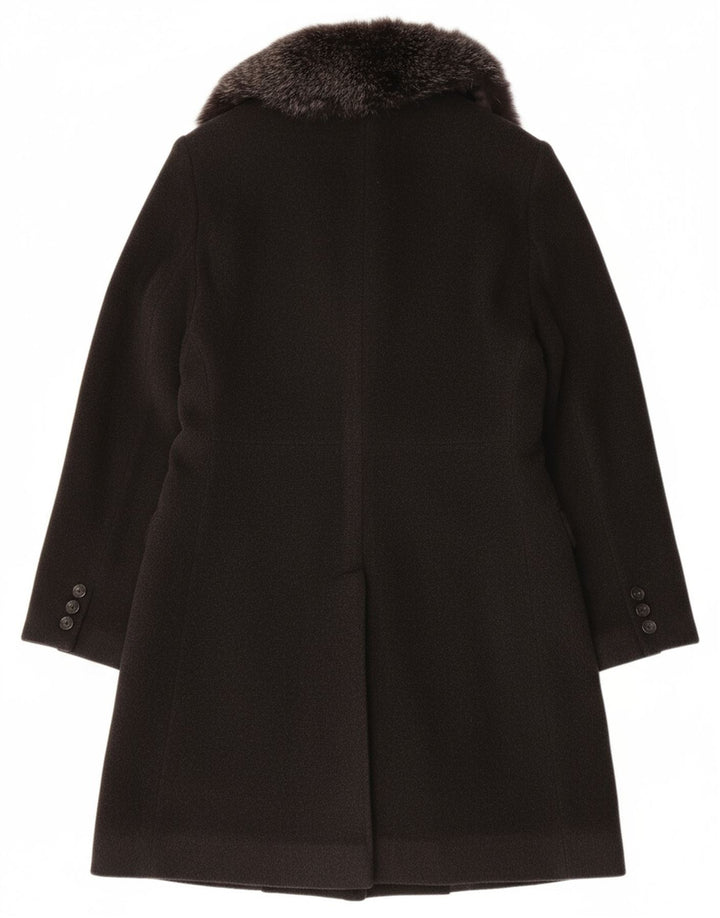 VINTAGE Womens Overcoat IT 48 XL Grey Wool