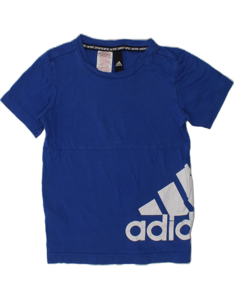 ADIDAS Boys Graphic T-Shirt Top 5-6 Years Navy Blue | Vintage Adidas | Thrift | Second-Hand Adidas | Used Clothing | Messina Hembry 