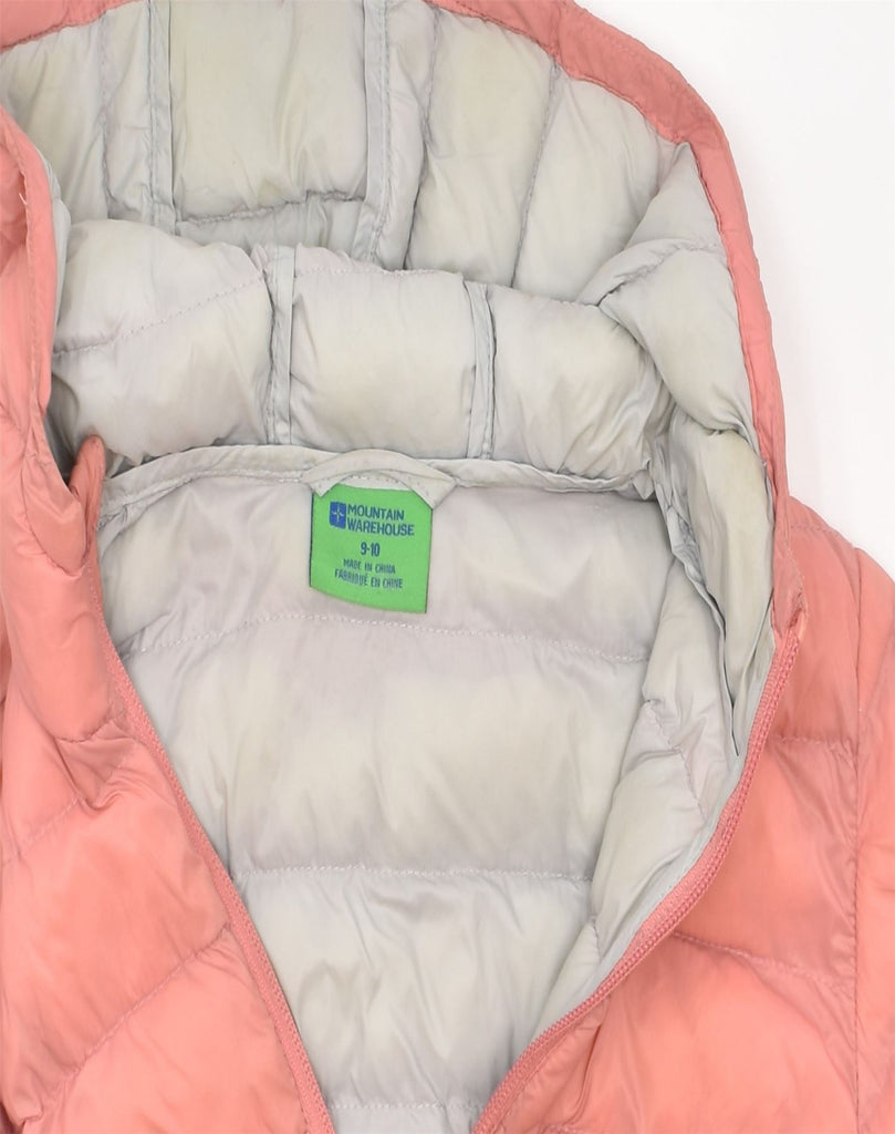 MOUNTAIN WAREHOUSE Girls Hooded Padded Jacket 9-10 Years Orange Nylon | Vintage | Thrift | Second-Hand | Used Clothing | Messina Hembry 